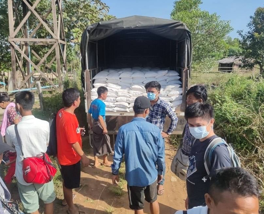 Lebensmittelverteilung, Hilfe für Myanmar