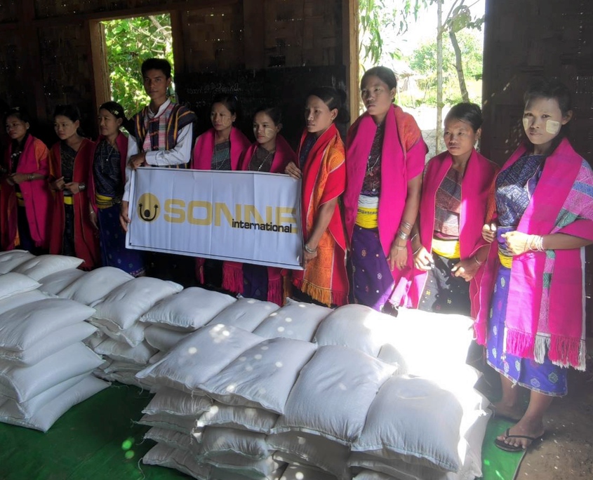 Lebensmittelverteilung, Hilfe für Myanmar