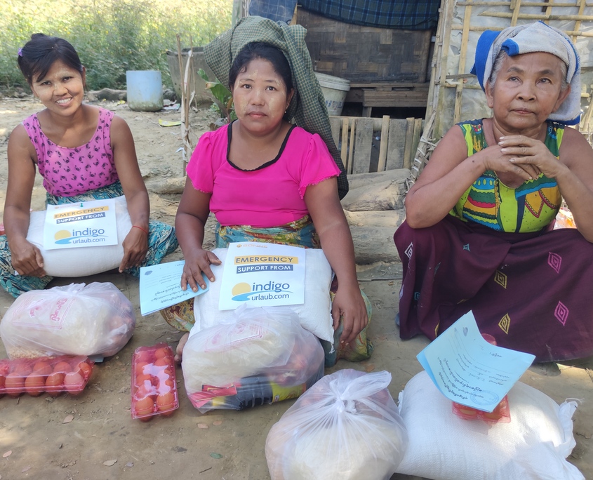 Lebensmittelverteilung, Hilfe für Myanmar