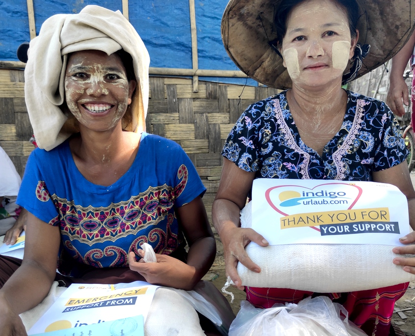 Lebensmittelverteilung, Hilfe für Myanmar