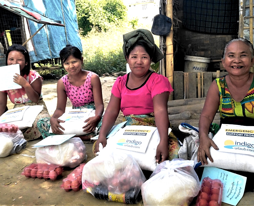 Lebensmittelverteilung, Hilfe für Myanmar