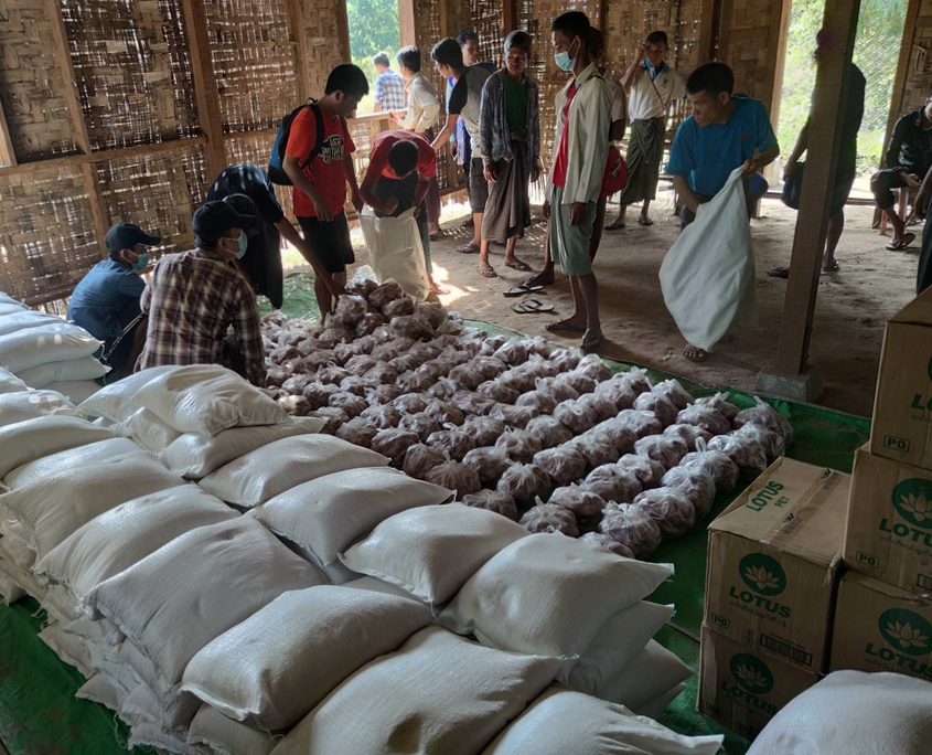 Lebensmittelverteilung, Hilfe für Myanmar