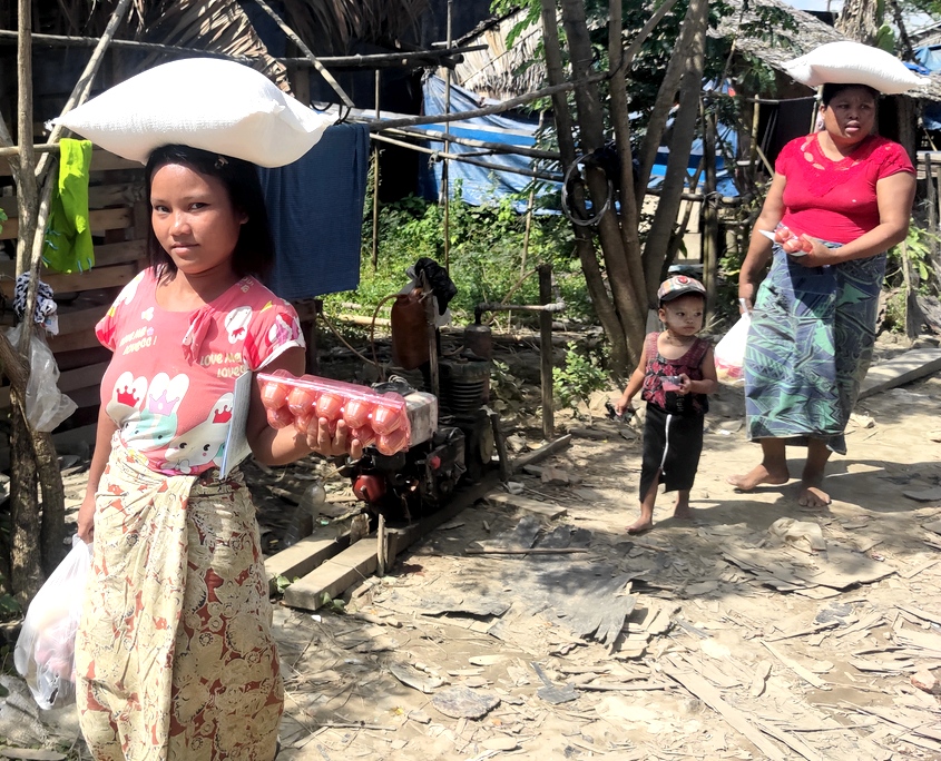 Lebensmittelverteilung, Hilfe für Myanmar