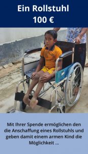 Bildungsnotstand - Zurück in die Schule - Spende einen Rollstuhl