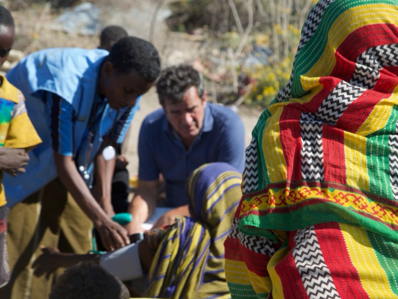 Erfried Malle beim Gesundheitsprojekt in Äthiopien