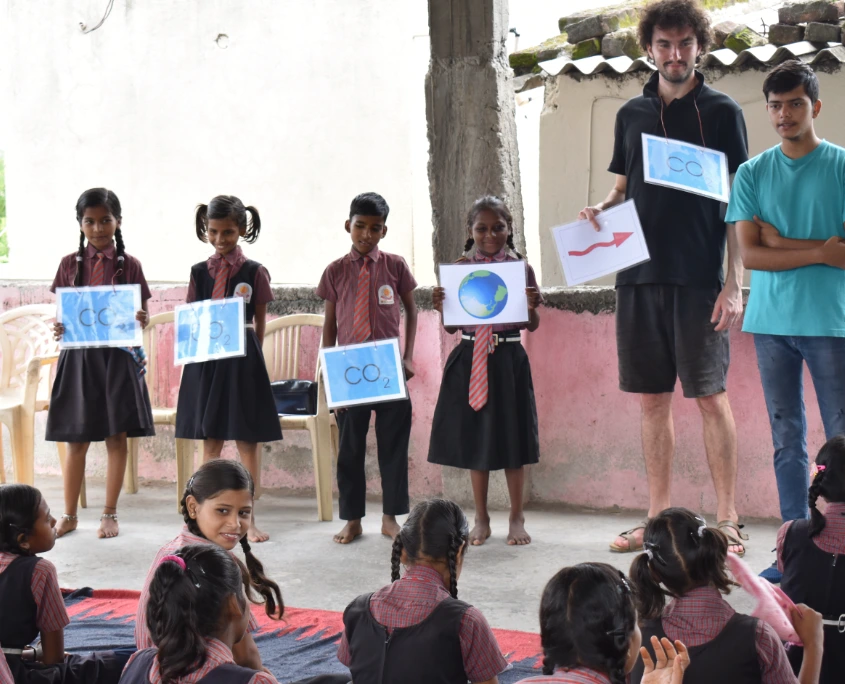 Klimabildung Workshop mit SchülerInnen in Indien