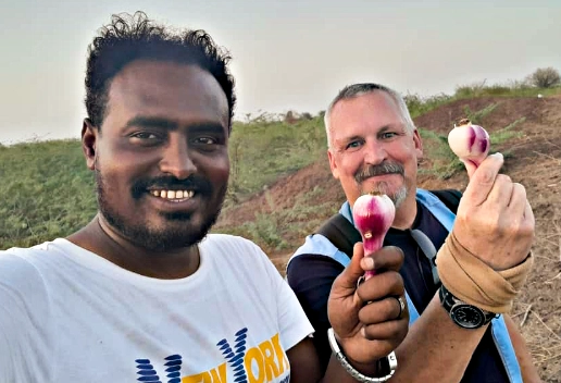 Stippe beim Landwirtschaftsprojekt in Äthiopien